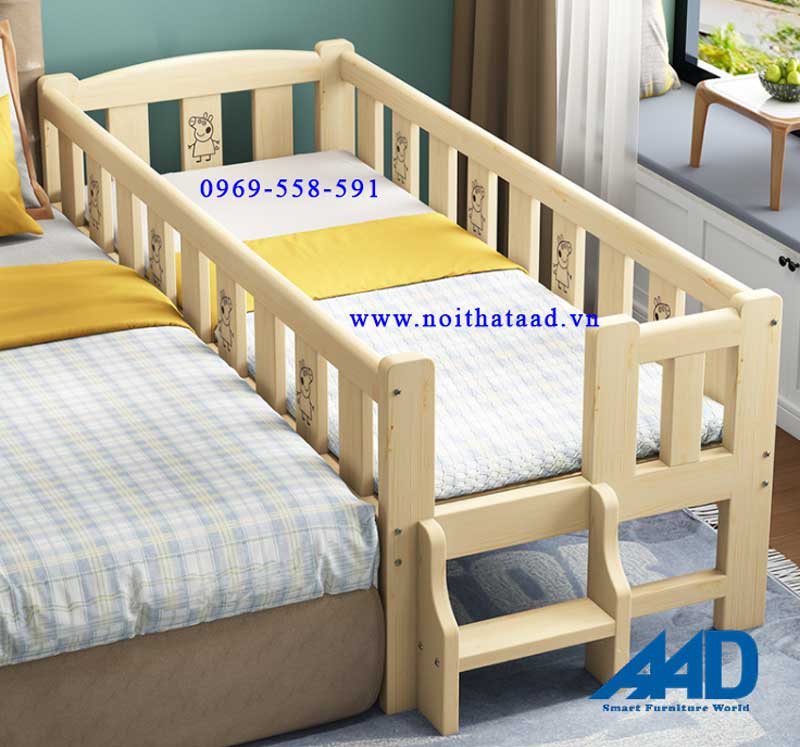 giường ngủ ghép chung với giường bố mẹ